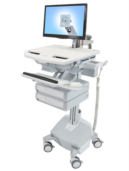 Miniatyrbillede 1 af 5: Ergotron StyleView Aluminium, Grå, Hvid Fladt panel Multimedie kurv