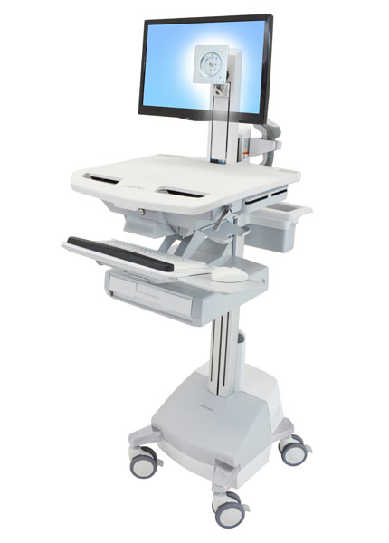 Ergotron StyleView Aluminium, Grå, Vit Plattskärm Multimediavagn