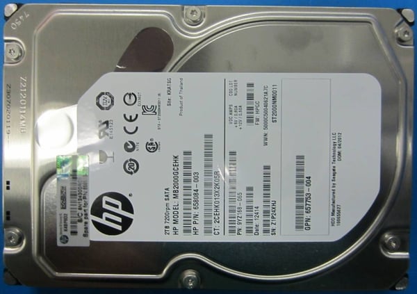 HPE 2TB non-hot-plug SATA HDD sisäinen kiintolevy 7200 RPM 3.5"