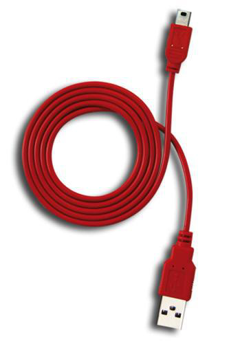Tecnoware 1m USB A - MiniUSB B USB-kaapeli USB 2.0 Mini-USB B 0,48 Gbit/s Punainen