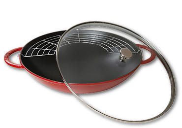 Staub Wok Vokki-/öljyvokkipannu Pyöreä