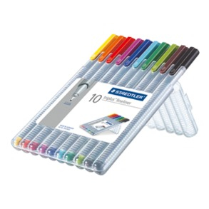 Miniatyrbillede 1 af 7: STAEDTLER triplus - Fineliner - vandbaseret blæk - 0,3 mm - ekstra fin (Pakke med 10)