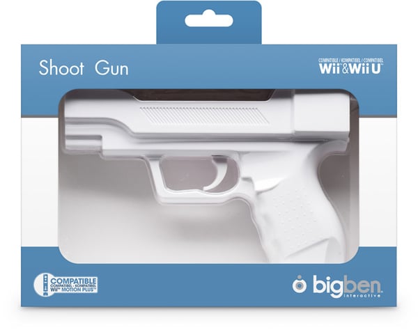 Bigben Interactive Gun, Nintendo Wii Vit Pistol Bigben Interactive Gun, Nintendo Wii Vit Pistol