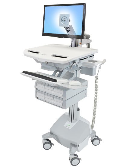 Miniatyrbillede 1 af 4: Ergotron StyleView Aluminium, Grå, Hvid Fladt panel Multimedie kurv