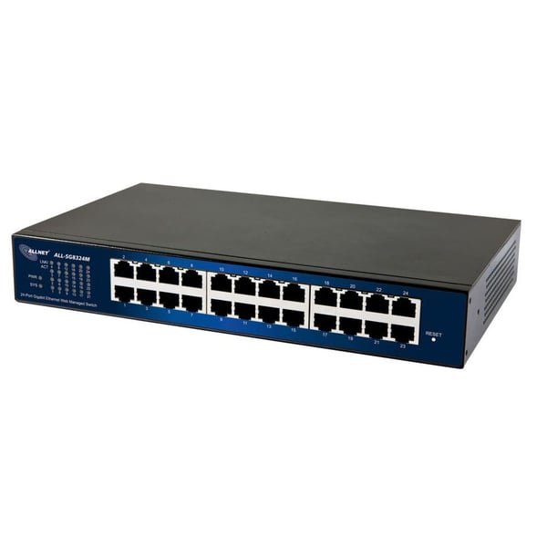 Pikkukuva 1 / 3: ALLNET ALL-SG8324M verkkokytkin Hallittu L2 Gigabit Ethernet (10/100/1000) Musta