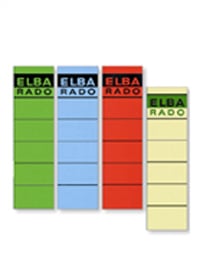 Elba Spine Label for Lever Arch Files 190 x 59 mm Red selvklæbende etiket Rød 10 stk