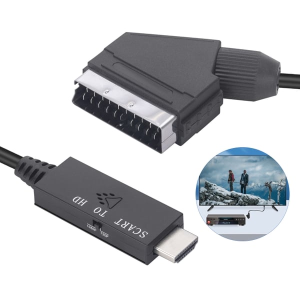 Scart til HDMI-konverter med understøttelse af 720p og 1080p