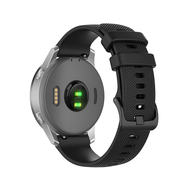 Silikonarmbånd 22mm for Garmin Vivoactive 4 - Svart