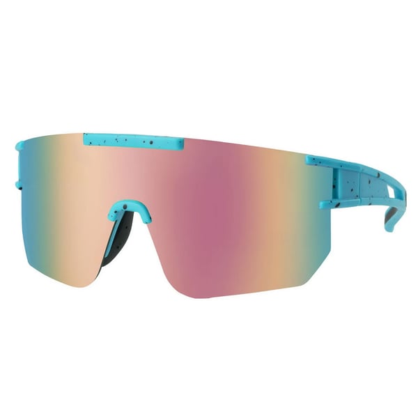 Sportsbrille med spejlglas - Blå/Regnbue