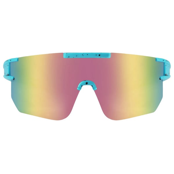 Sportsbrille med spejlglas - Blå/Regnbue