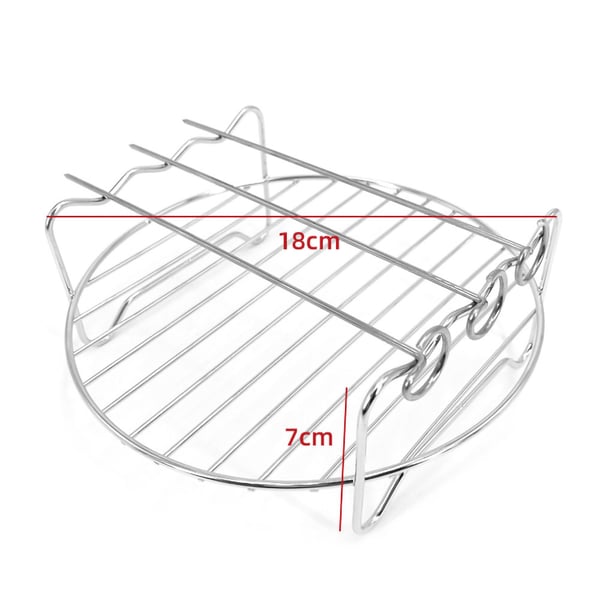 Grilliritilä vartailla Air Fryerille 18x7cm