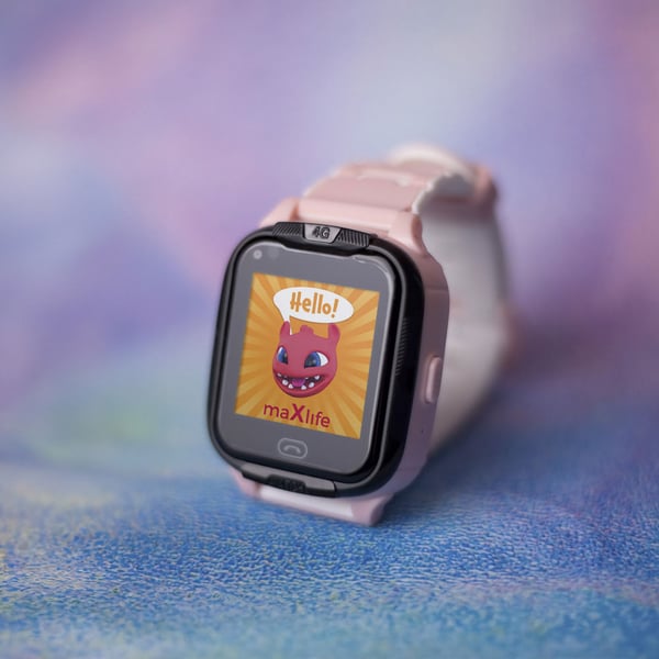 Maxlife Smartwatch till barn 4G GPS WiFi - Rosa