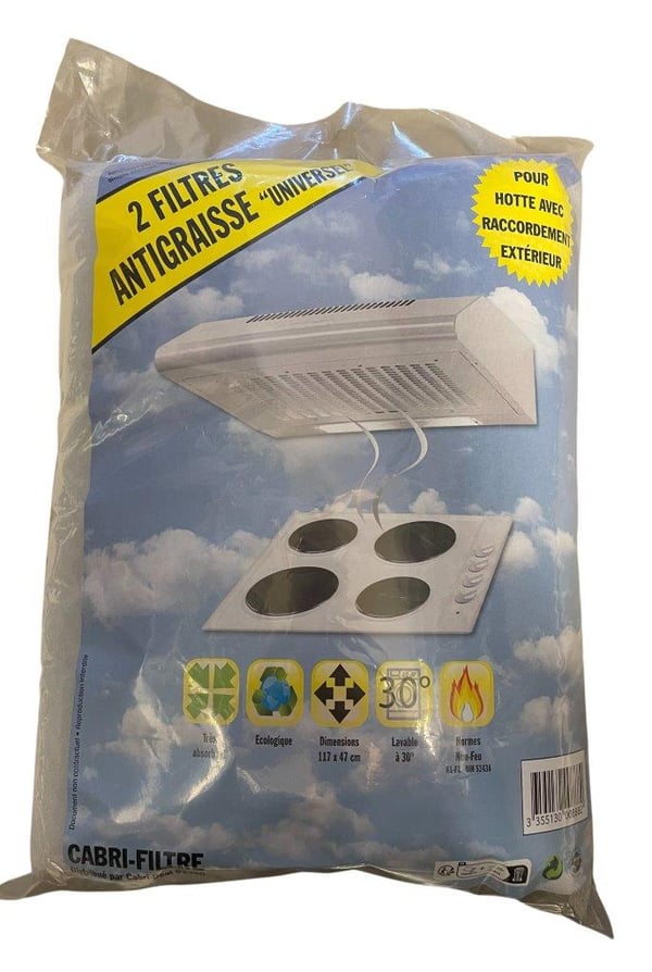 Fedtfilter til emhætte 114 x 47 cm - genanvendeligt ventilatorfilter Fedtfilter til emhætte 114 x 47 cm - genanvendeligt ventilatorfilter