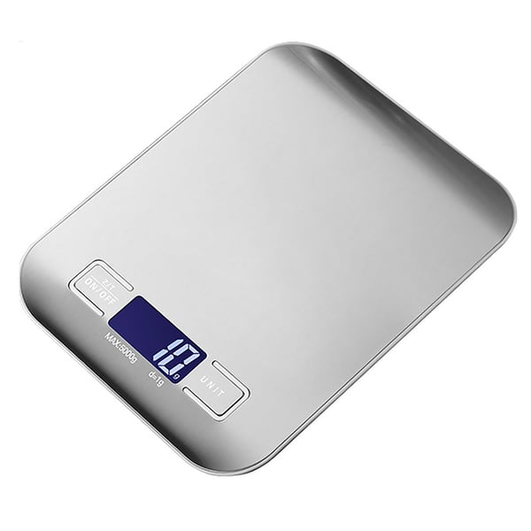 United DKS2333 digital köksvåg 5 kg / 1 g / hushållsvåg i rostfritt stål / våg / matvåg