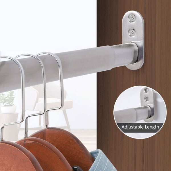 Justerbar Klesstang 60-95cm - Sølv