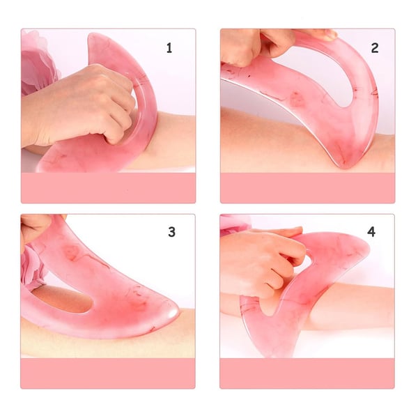 Gua Sha massagekam / ergonomisk massageverktyg för ansikte och kropp