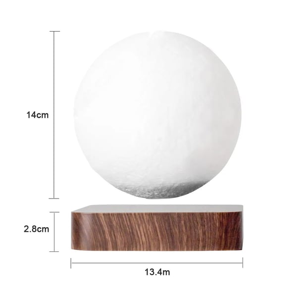 Magnetisk svävande månlampa – leviterande lampa / nattlampa / bordslampa