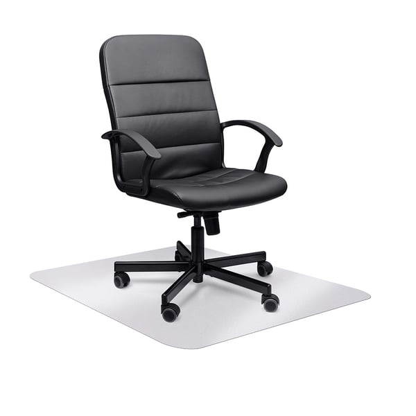 Lattiansuojamatto 90 x 90 cm / läpinäkyvä tuolinalusmatto / suojamatto toimistotuolille / muovinen lattiasuoja