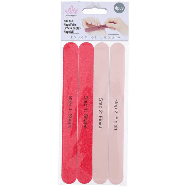 Neglefile 4-pak / polerfiler til manicure og pedicure / neglebuffer trin 1–2 Neglefile 4-pak / polerfiler til manicure og pedicure / neglebuffer trin 1–2