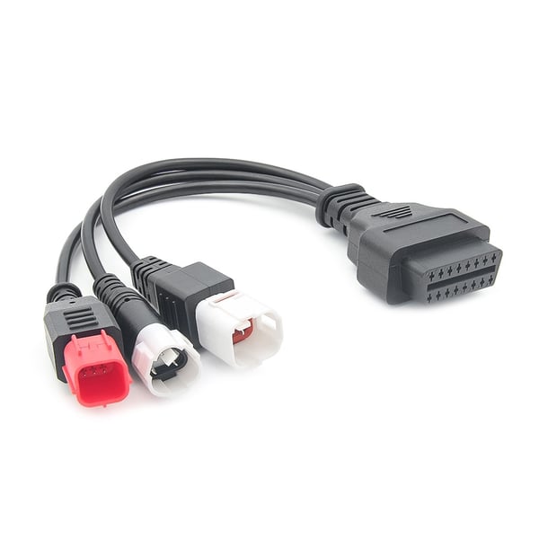 ODBII Adapter - Honda / Yamaha 3in1 OBDII Hun til 3 Pin+4 Pin+6 Pin