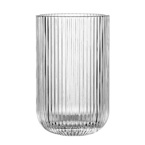 Ribbet drikkeglas af borosilikatglas 400 ml / ribbet glas / vandglas