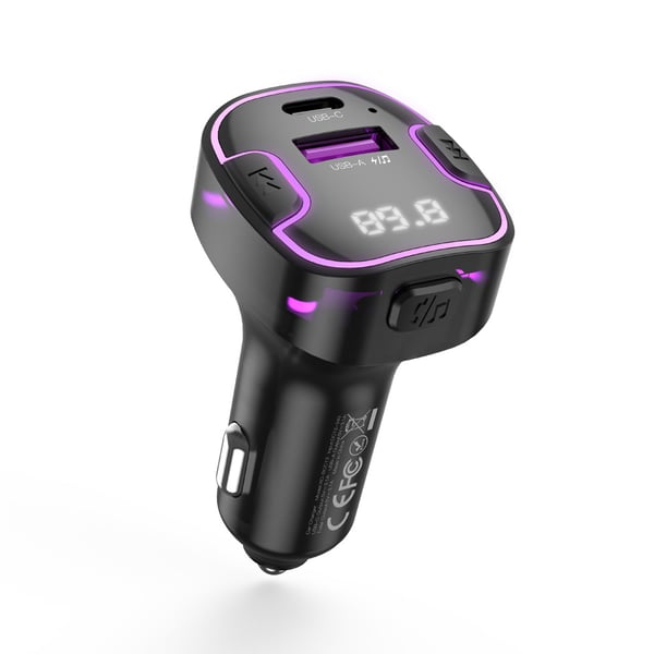 XO Fm-sender med Bluetooth, mp3 & USB-lading XO Fm-sender med Bluetooth, mp3 & USB-lading
