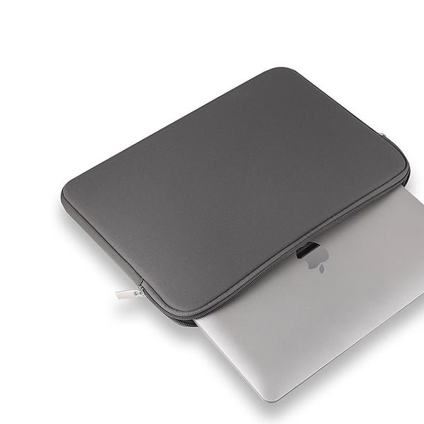 Laptopsleeve 15,6 tum grå / laptopfodral i neopren / datorfodral för bärbar dator / skyddande PC-sleeve