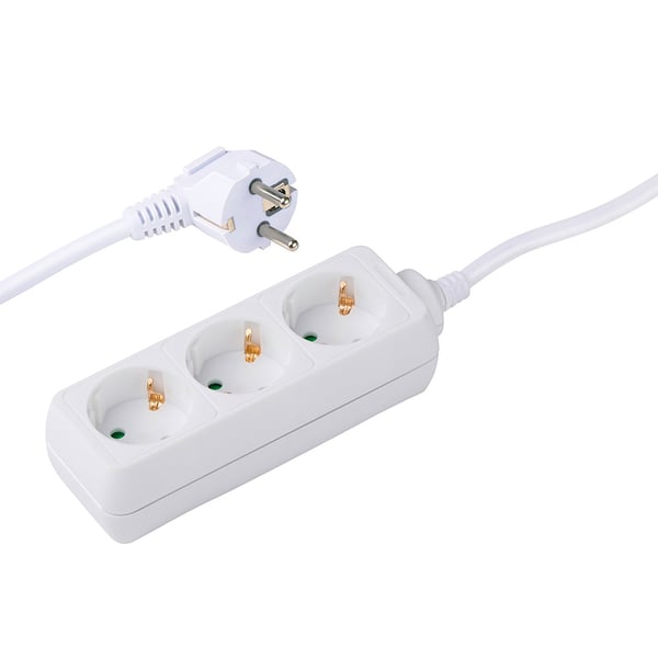 Grundig 3-veis Grenuttak med 1,5 m Kabel - Pålitelig Strømforsyning
