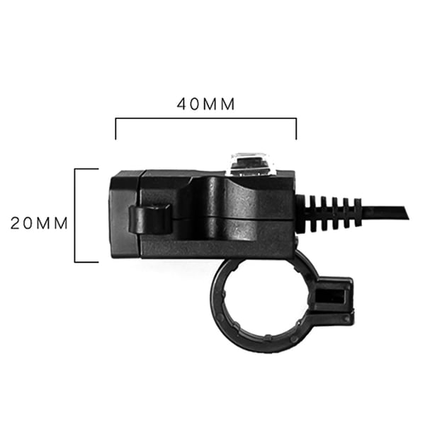 Vandtæt dobbelt USB-port til motorcykel 5V 1A/2.1A
