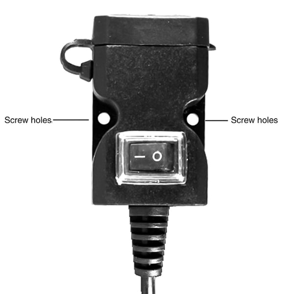 Vandtæt dobbelt USB-port til motorcykel 5V 1A/2.1A