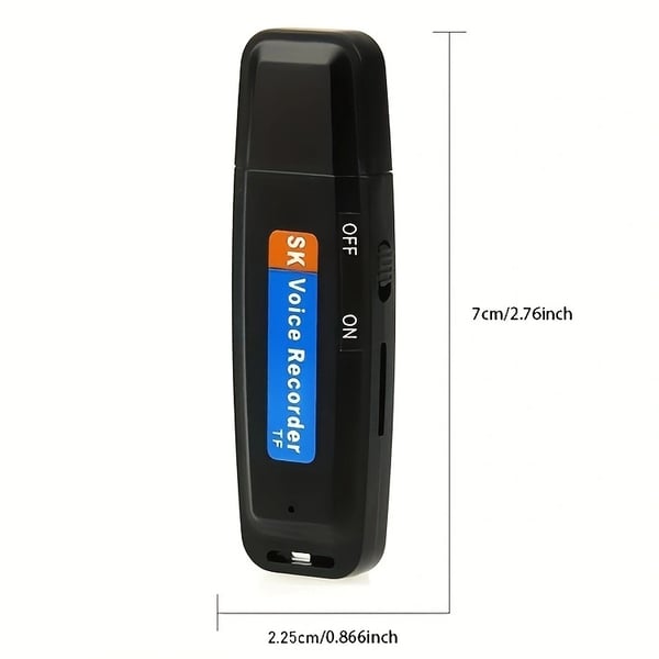 Kompakt USB-diktafon / stemmeoptager / minioptager med klar lydkvalitet