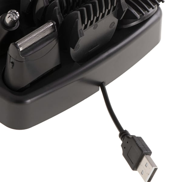 5-i-1-barbermaskine og hårtrimmer med justerbar hastighed og LED-display
