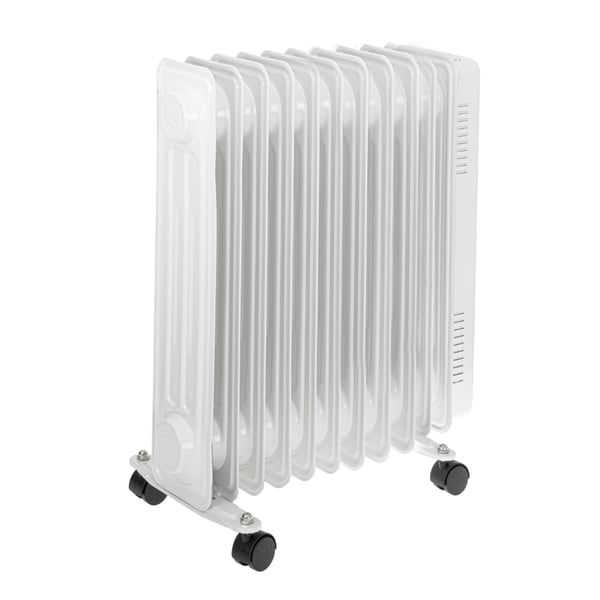 Elektriskt oljeelement med hjul och termostatkontroll
