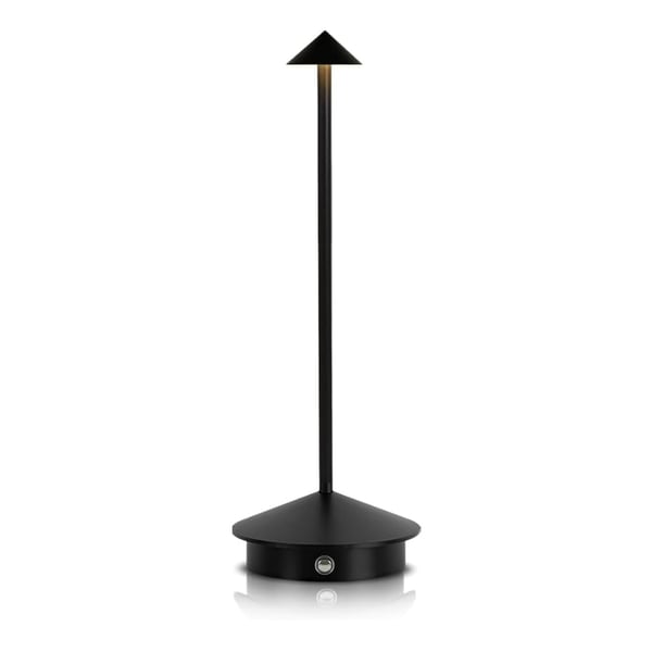 Sort bordlampe med 3 lysstyrkeniveauer og touch-kontrol