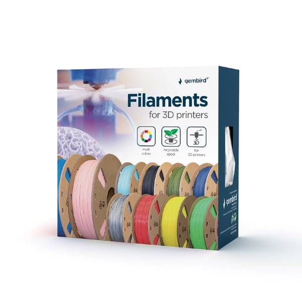 PLA Filament til 3D-printere 1,75 mm 1 kg - Sort