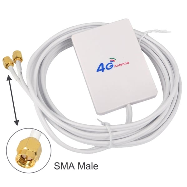 4G-antenne 28dBi med SMA-kontakt og 2 m kabel