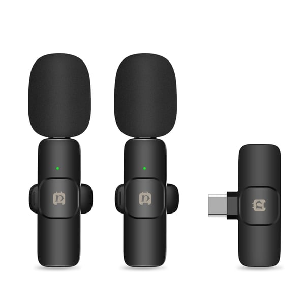 Langattomat Puluz Lavalier-mikrofonit USB-C-vastaanottimella varustettuna