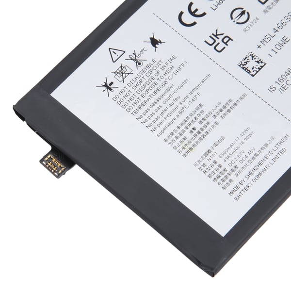 Akku NT01 tuotteeseen Nothing Phone 1, jonka kapasiteetti on 4500mAh