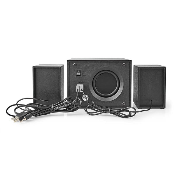 Gaming-højttalere med subwoofer og RGB-belysning