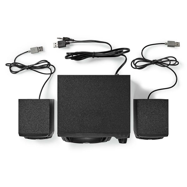 Gaming-højttalere med subwoofer og RGB-belysning