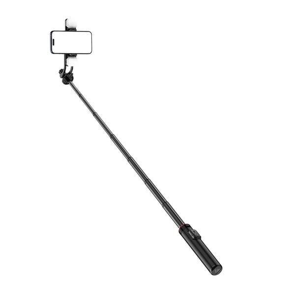 Selfie-keppi jalustalla ja teleskooppikahvalla 1,75 m Bluetoothilla ja 360° pyörimisellä - Musta