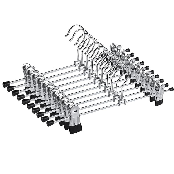 Buksebøjler i metal, 10-pak til effektiv organisering af garderoben