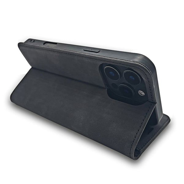 Keinonahkainen kotelo iPhone 11 - Musta