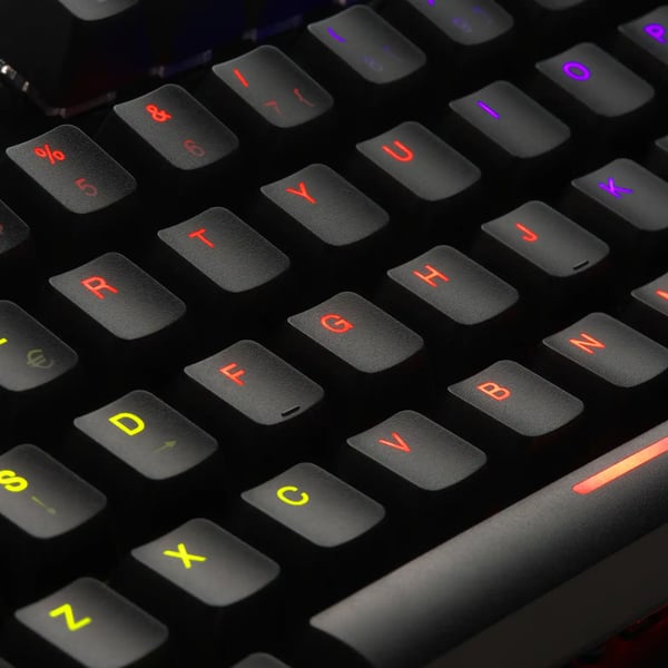 Denver GKK-330 gaming-tastatur med mekaniske brytere og RGB-belysning - nordisk layout