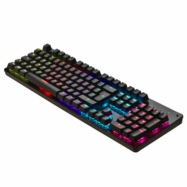 Denver GKK-330 gaming-tastatur med mekaniske brytere og RGB-belysning - nordisk layout