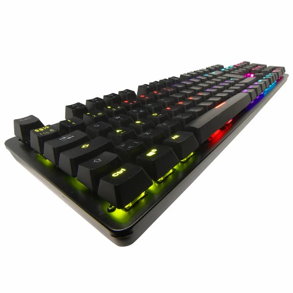 Denver GKK-330 gaming-tastatur med mekaniske brytere og RGB-belysning - nordisk layout