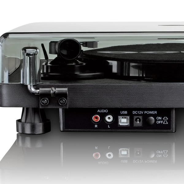 Lenco L-30BK pladespiller med USB-port til digitalisering af vinyl