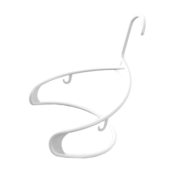 10-pk. plasthengere, 42 cm - Hvit