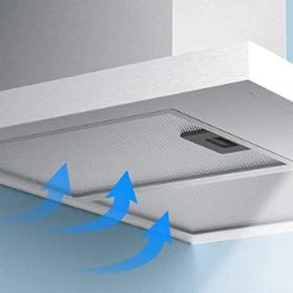 Fedtfilter til emhætte med 5-lags aluminiumskonstruktion, 31 x 25 cm - 2-pak