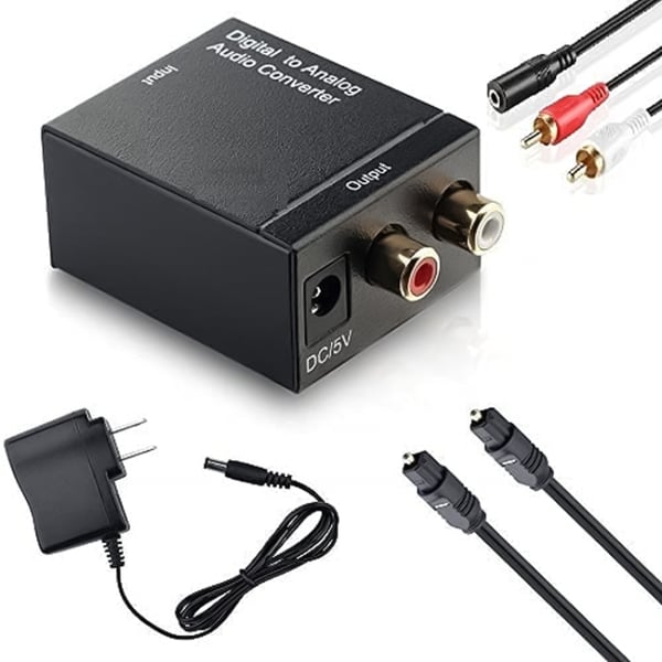 Optisk Toslink-adapter til analog RCA